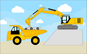 積み込みのイラスト