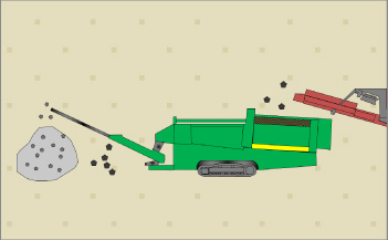 破砕・選別のイラスト